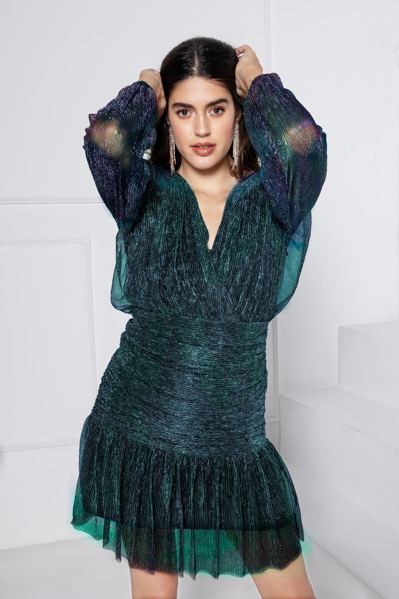 Sapphire Teal Mini Dress