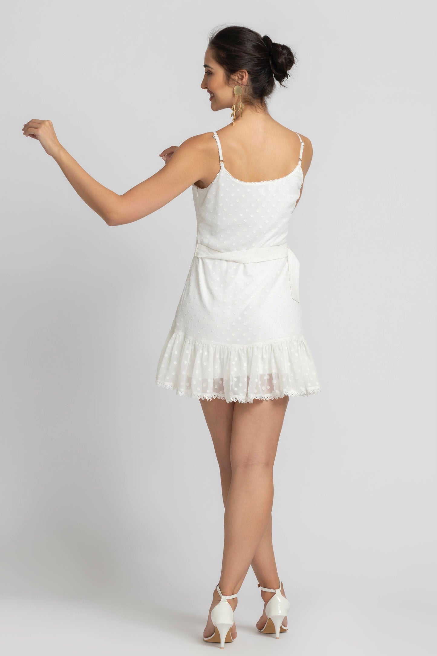 Snowflake White Mini dress