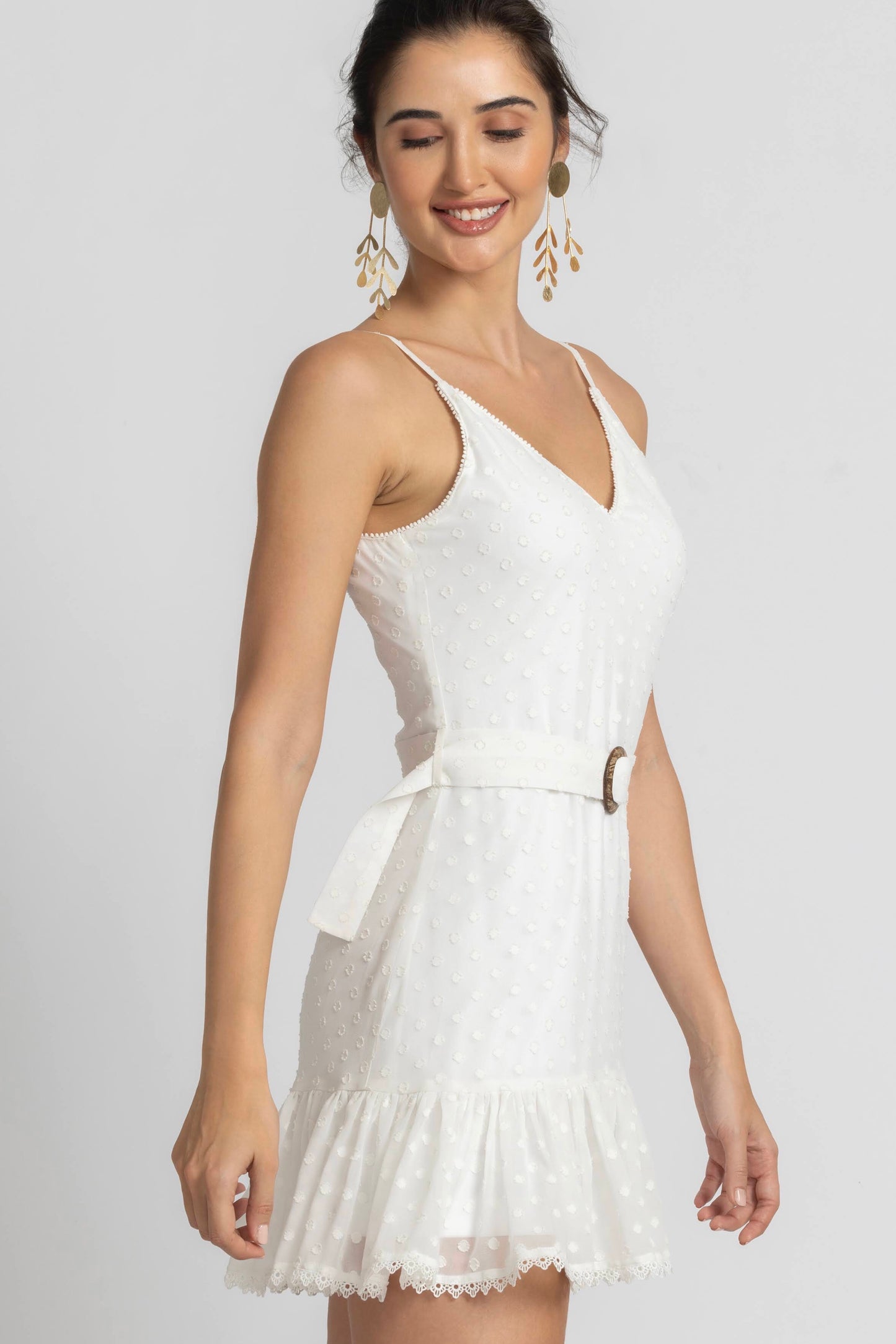 Snowflake White Mini dress