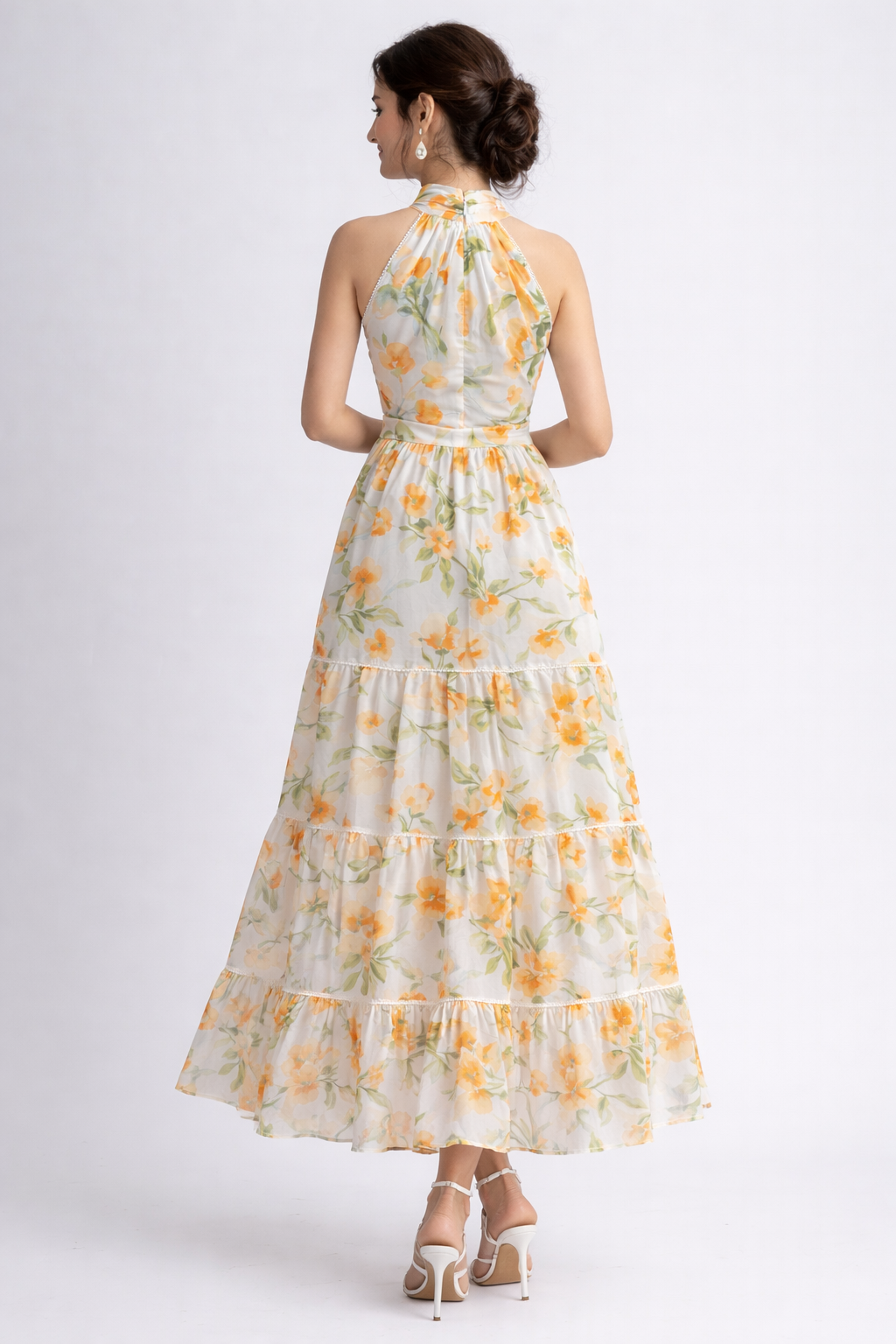 Blossom Aura Halter Maxi Dress