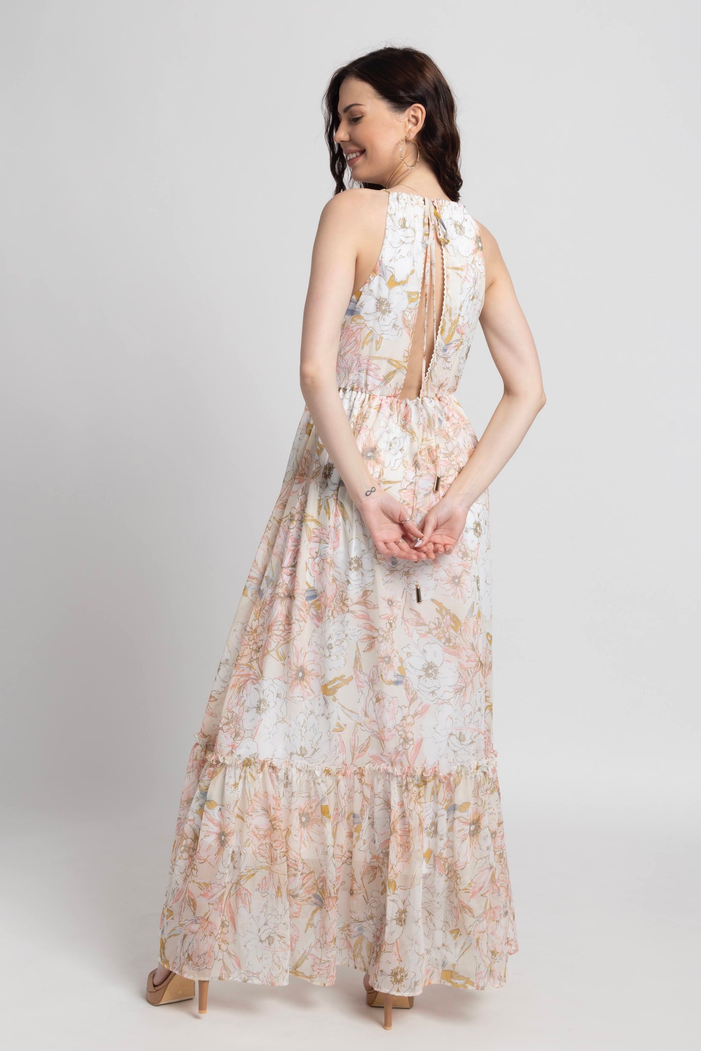 Creamsicle Surplice Maxi Dress