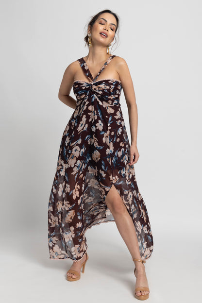 Russet Bloom Maxi Dress