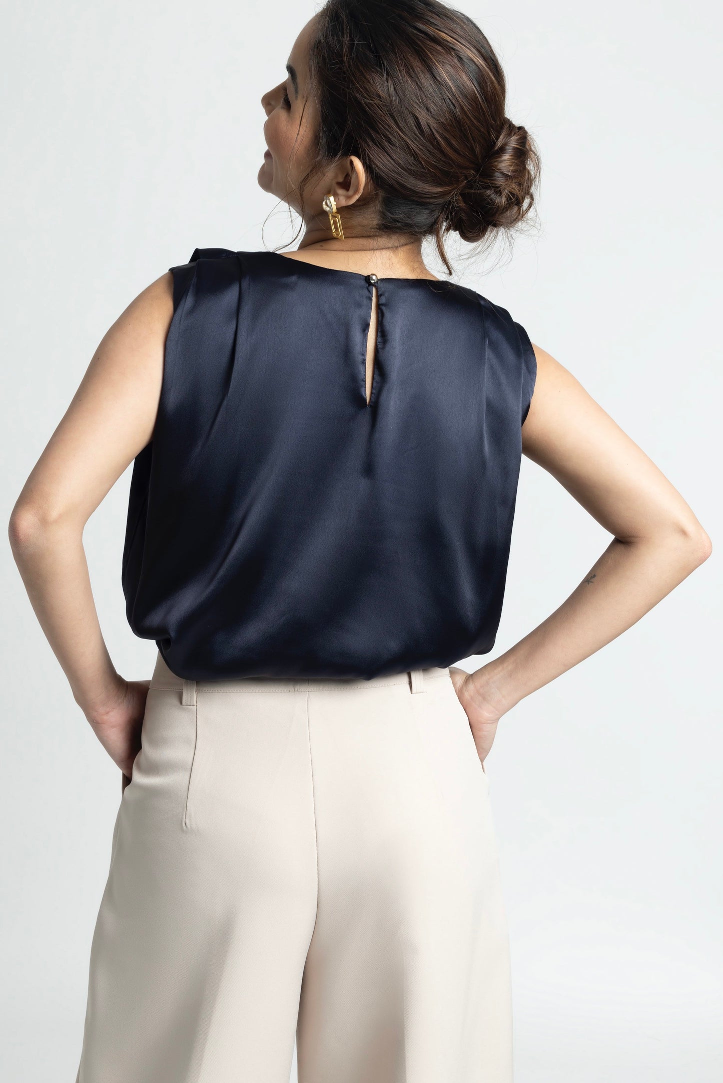 Navy Nights Elegant Top