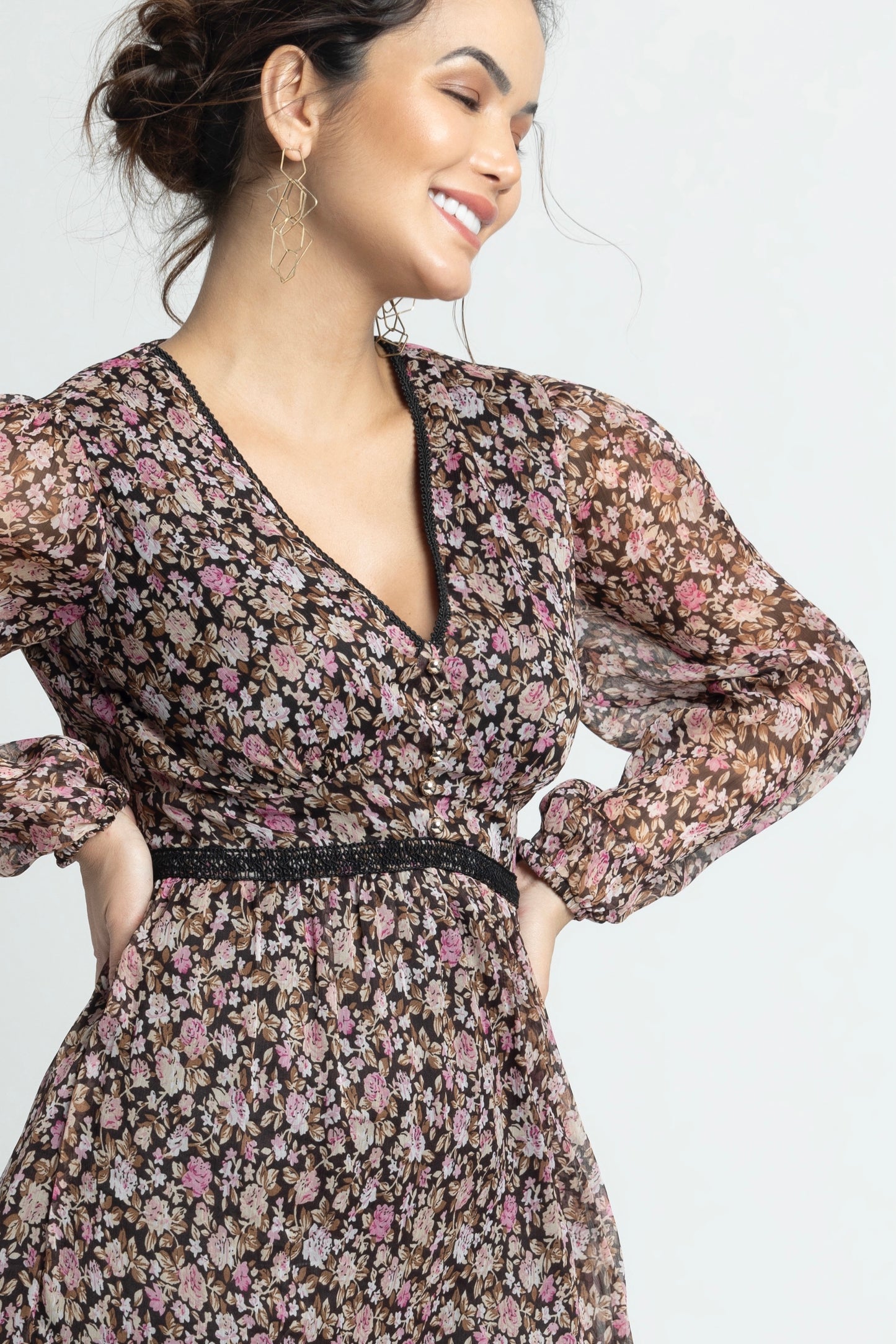 Cocoa Blossom V Mini Dress