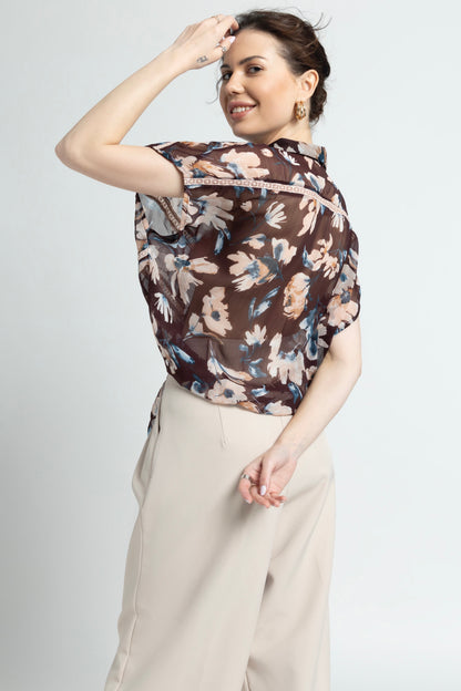 Russet Bloom Knot Shirt