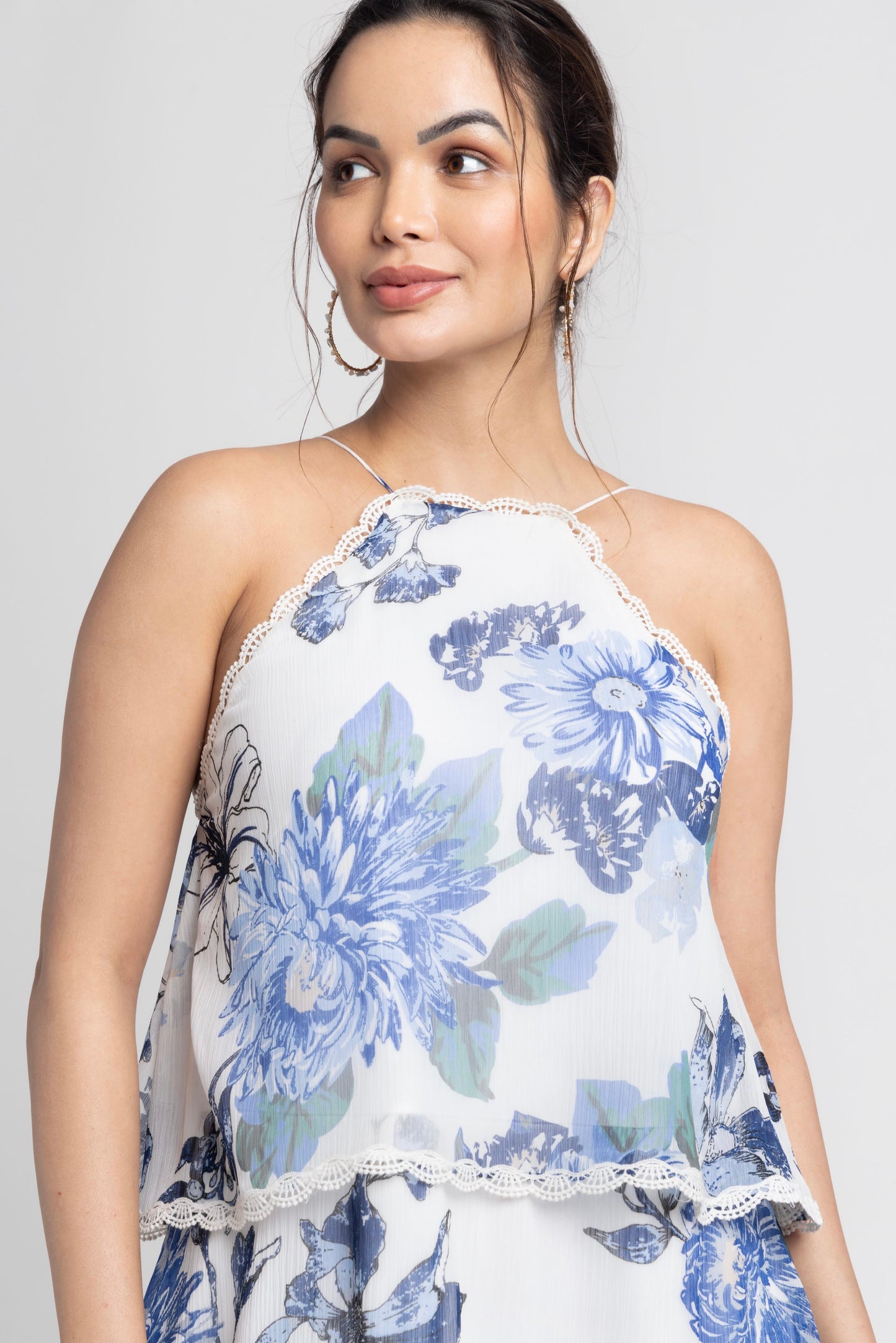 Serene Floral Layered Maxi Dress