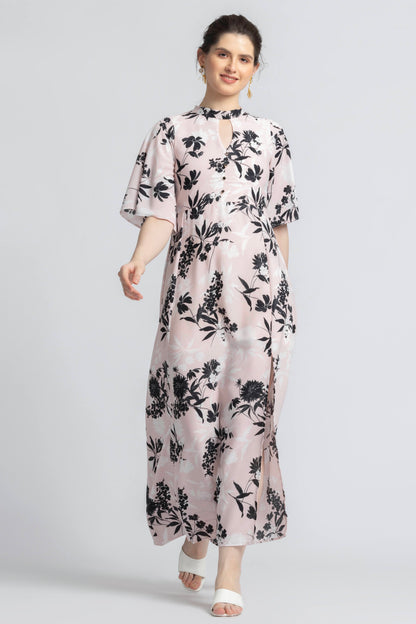 Blushing Petal Maxi Dress