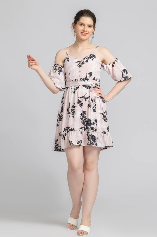 Blushing Petal Mini Dress