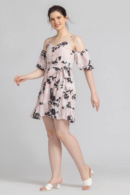 Blushing Petal Mini Dress