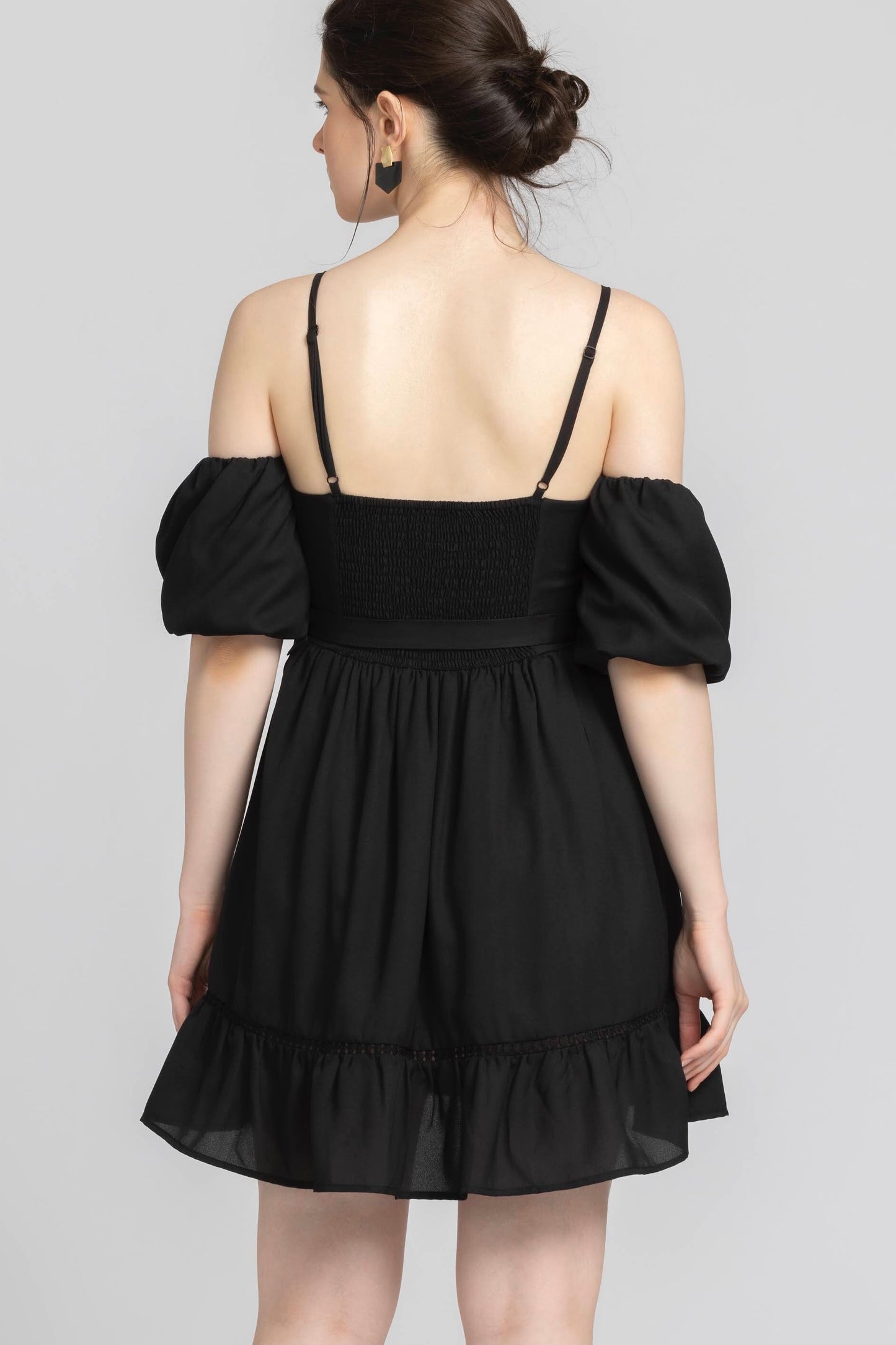 Midnight Black Chic Mini Dress