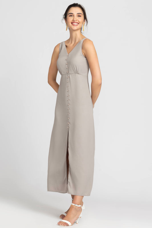 Ethereal Grey Maxi Dress