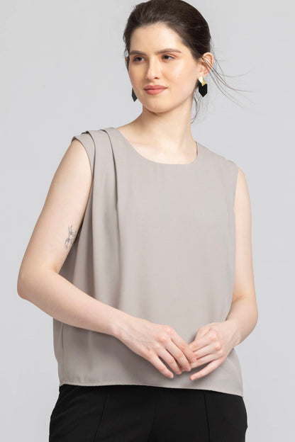 Ethereal Grey Sleeveless Top