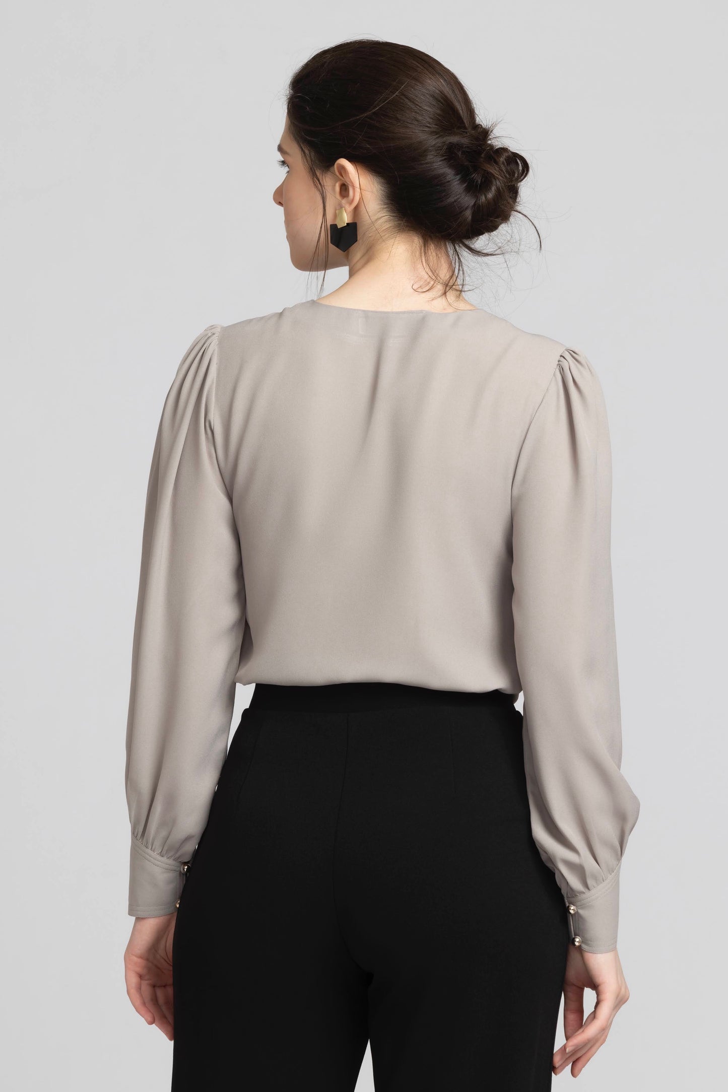 Ethereal Grey Elegance Top