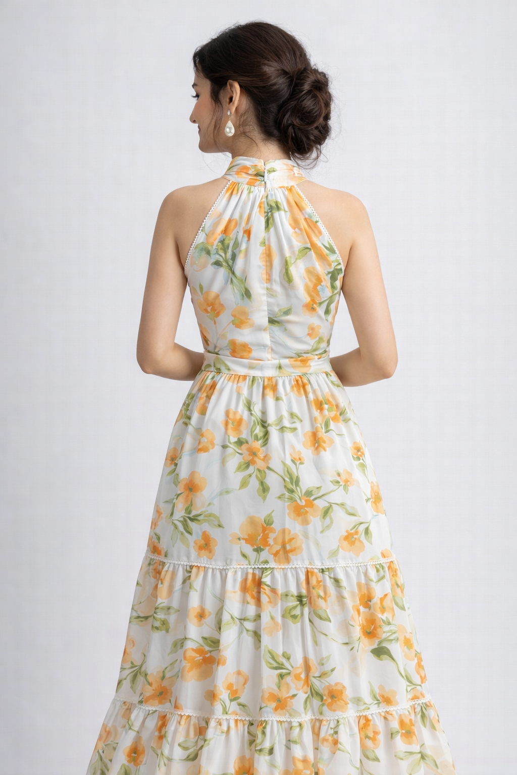 Blossom Aura Halter Maxi Dress