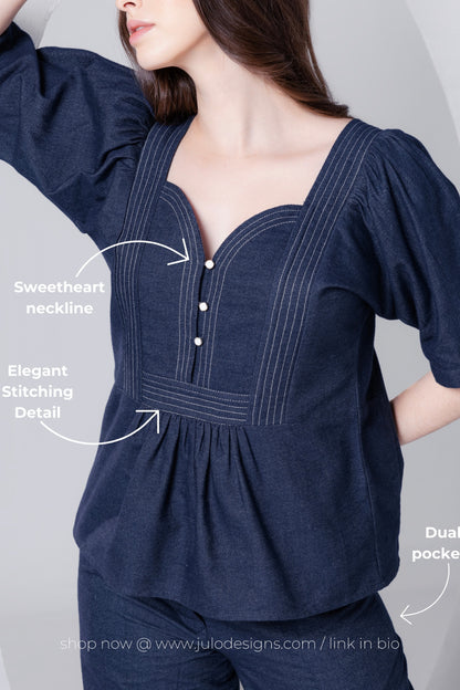 Denim Chic Top