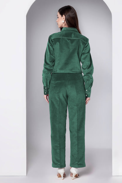 Emerald Charm Corduroy Co-ord Set