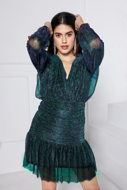 Sapphire Teal Mini Dress
