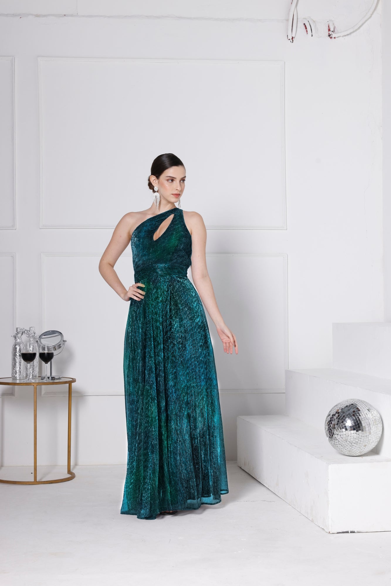 Sapphire Teal Gala Maxi Dress