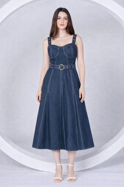 Denim Belle Midi Dress