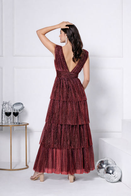 Scarlet Soirée Maxi Dress