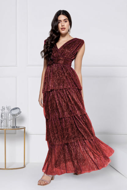Scarlet Soirée Maxi Dress