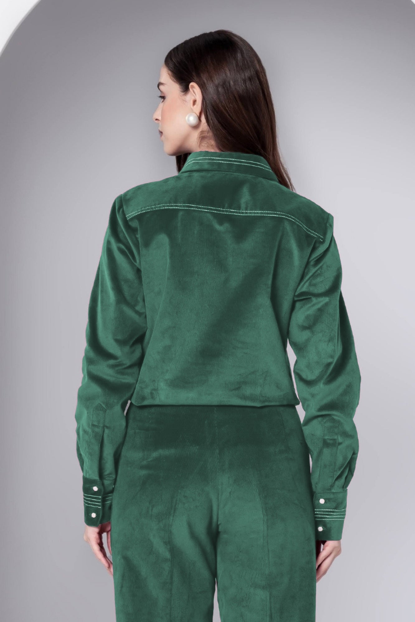 Emerald Charm Corduroy Shirt