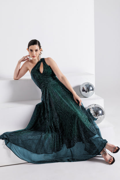 Sapphire Teal Gala Maxi Dress