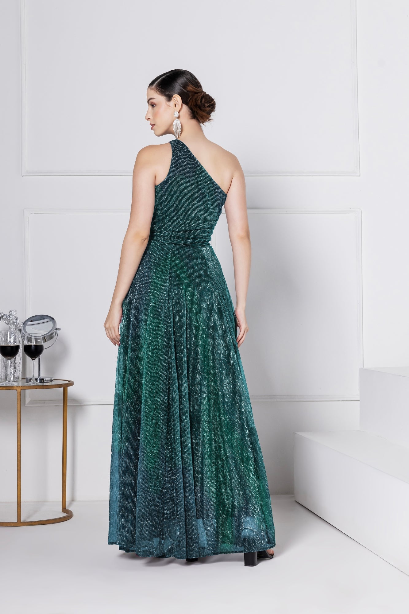 Sapphire Teal Gala Maxi Dress