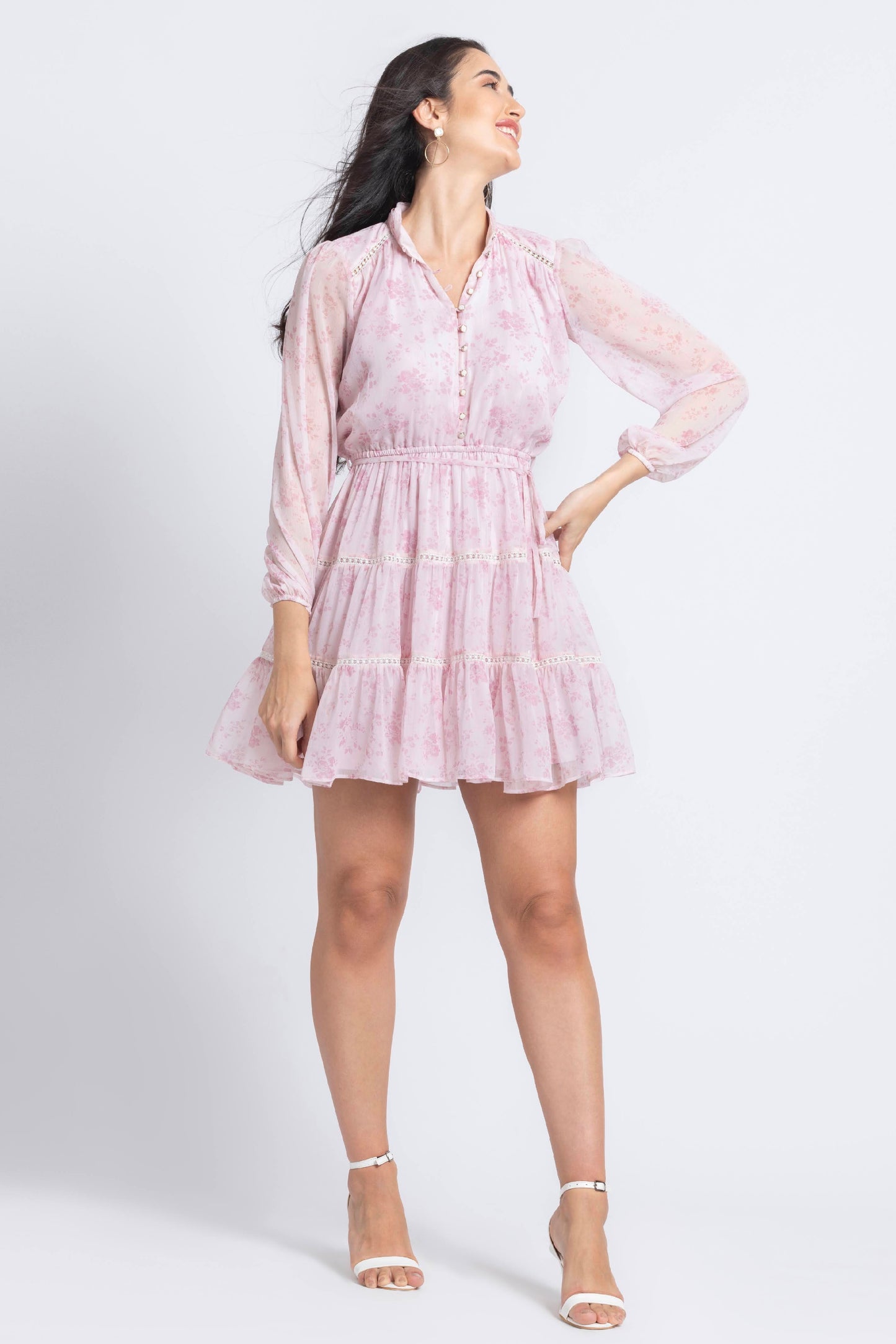 Serene Rosette Mini Dress