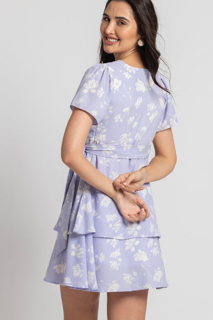 Lavender Blossom Mini Dress