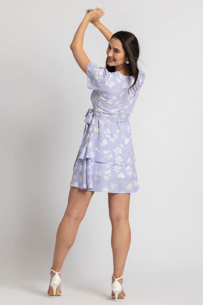 Lavender Blossom Mini Dress