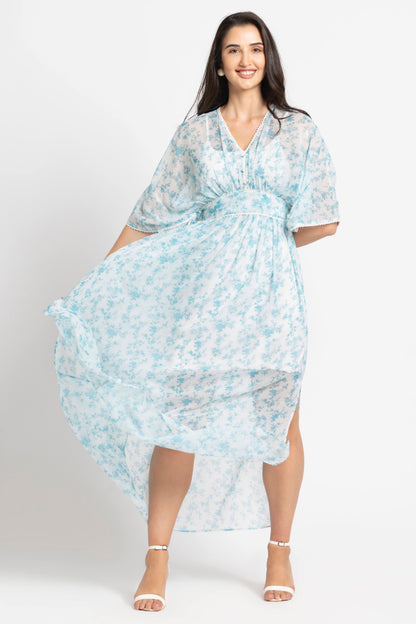 Azure Breeze Flowy Maxi Dress