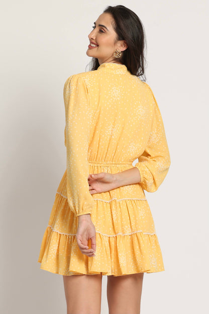 Sunlit Marigold Mini Dress