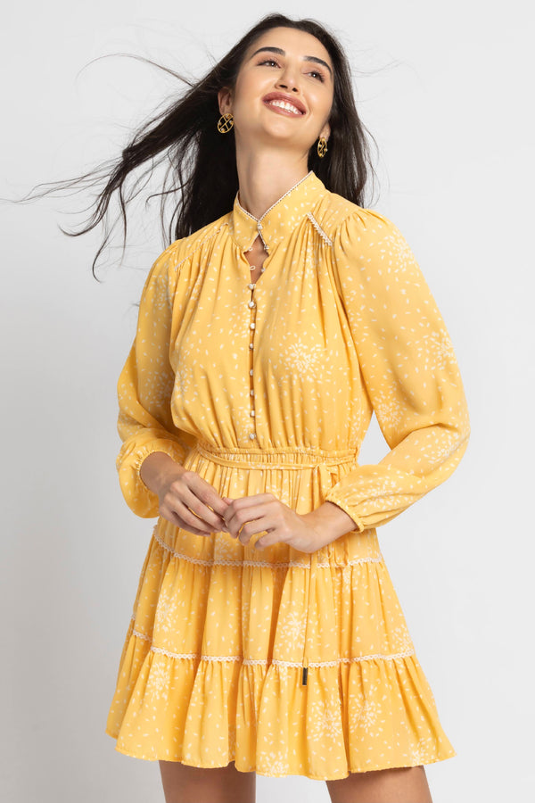 Sunlit Marigold Mini Dress