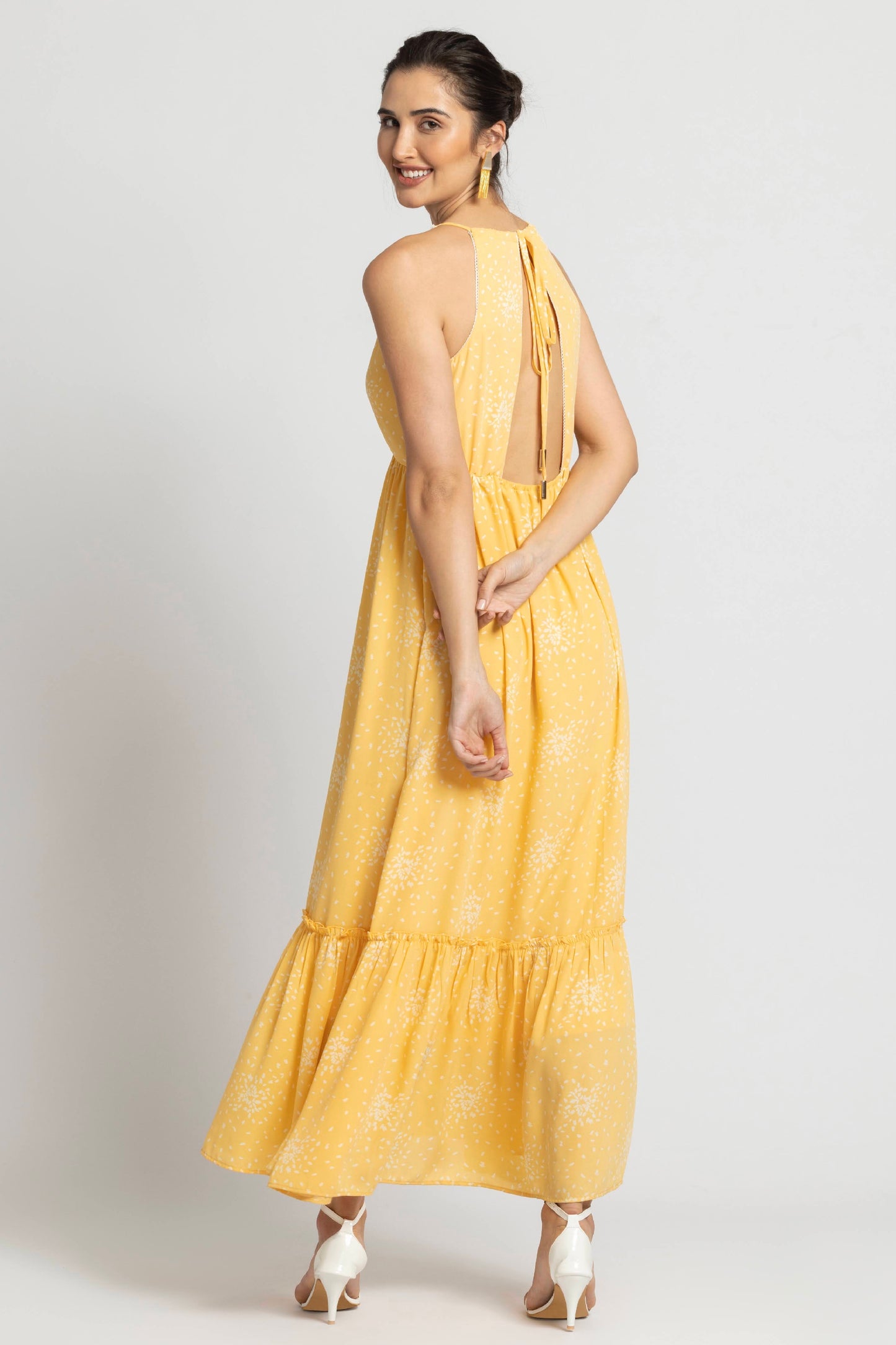 Sunlit Marigold Maxi Dress