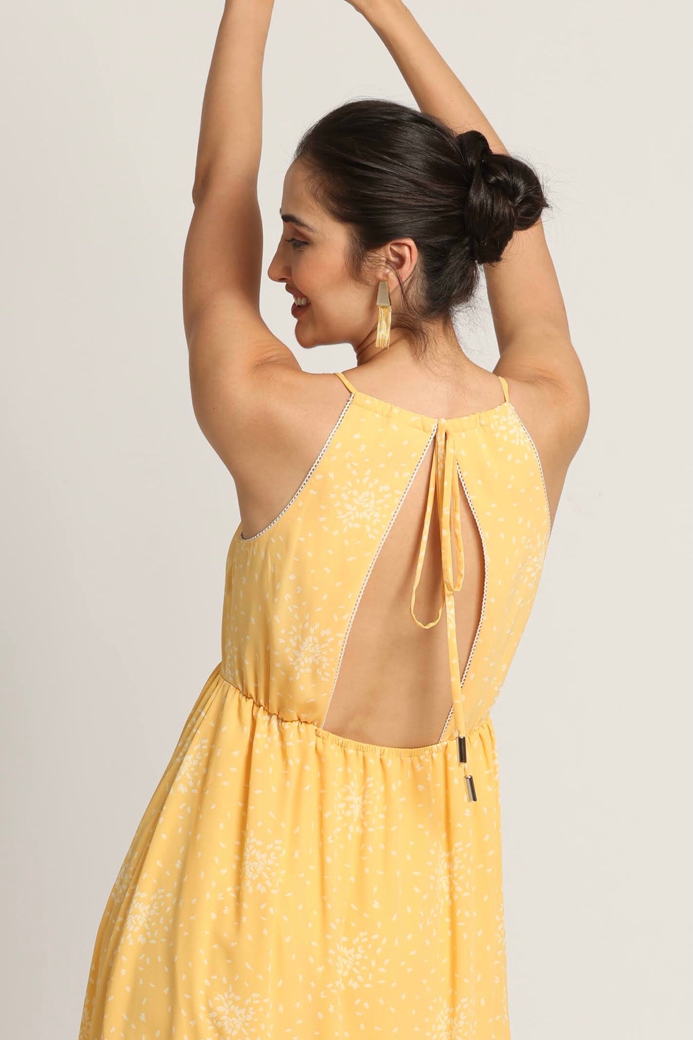 Sunlit Marigold Maxi Dress