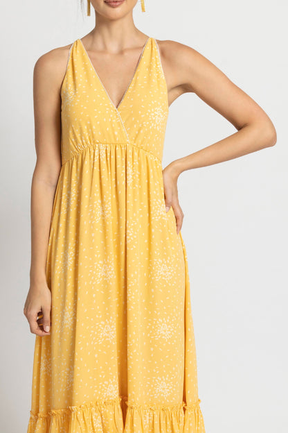 Sunlit Marigold Maxi Dress