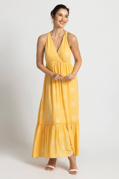 Sunlit Marigold Maxi Dress