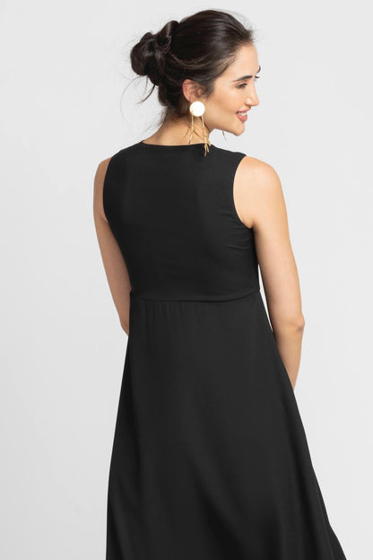 Noir Allure Midi Dress