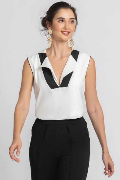 Blanc Verve Sleeveless Top