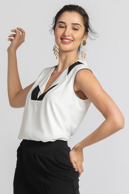 Blanc Verve Sleeveless Top