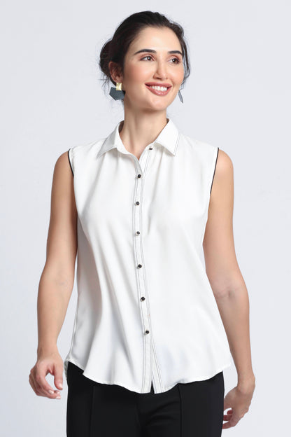 Blanc Comfort Sleeveless Shirt