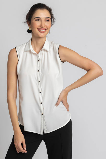 Blanc Comfort Sleeveless Shirt