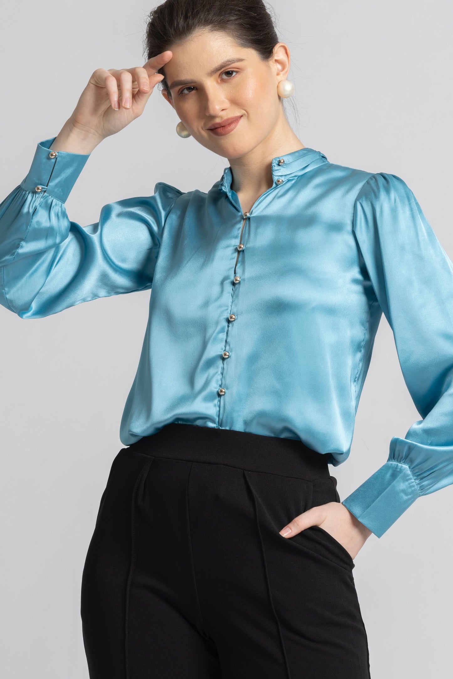 Turquoise Blue Elegance Shirt