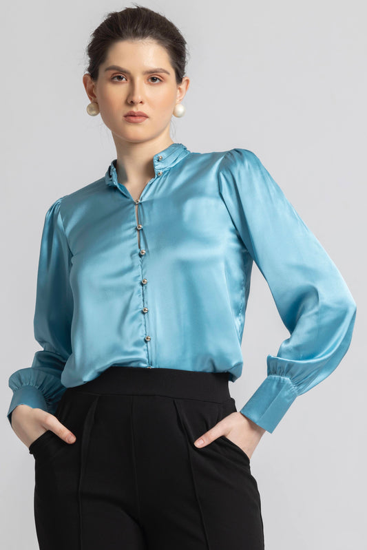 Turquoise Blue Elegance Shirt