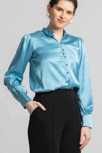 Turquoise Blue Elegance Shirt