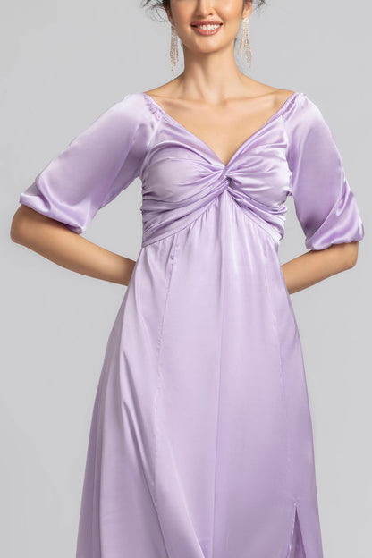 Lavender Elegance Sweetheart Maxi Dress