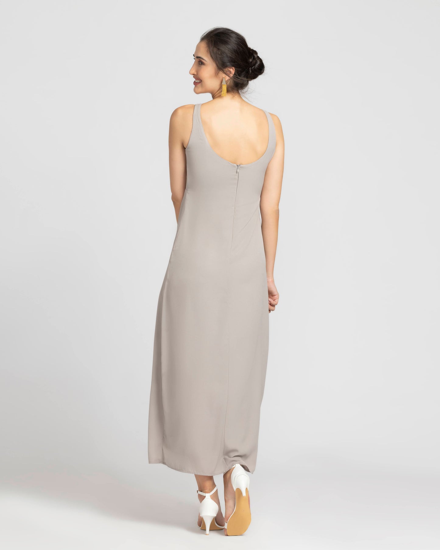 Ethereal Grey Maxi Dress