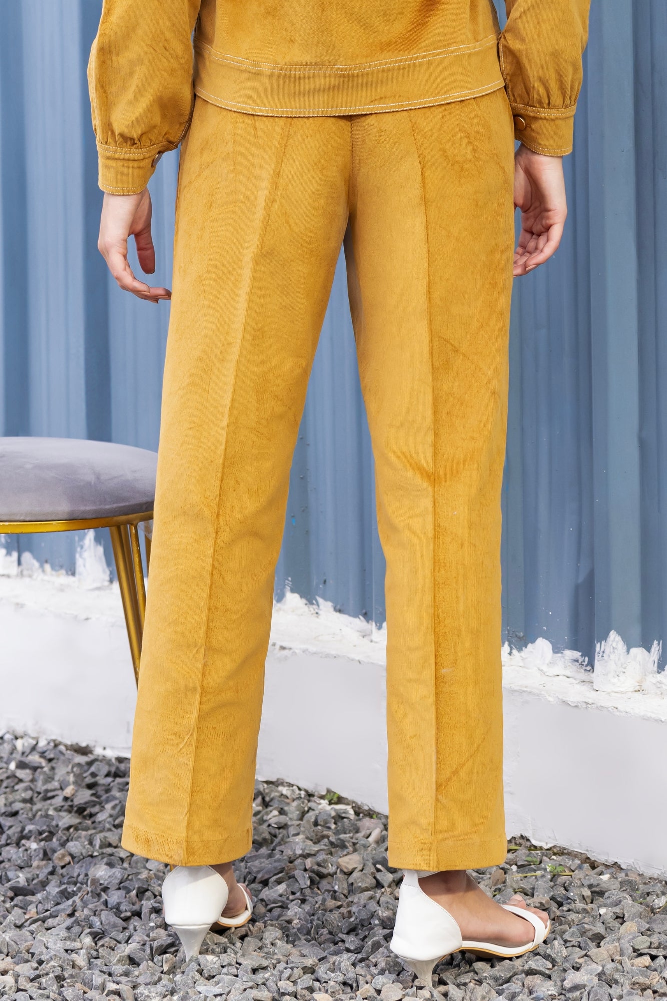 Mustard Charm Corduroy Trousers