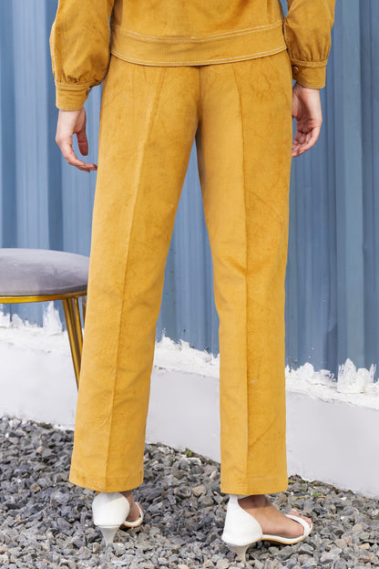 Mustard Charm Corduroy Trousers